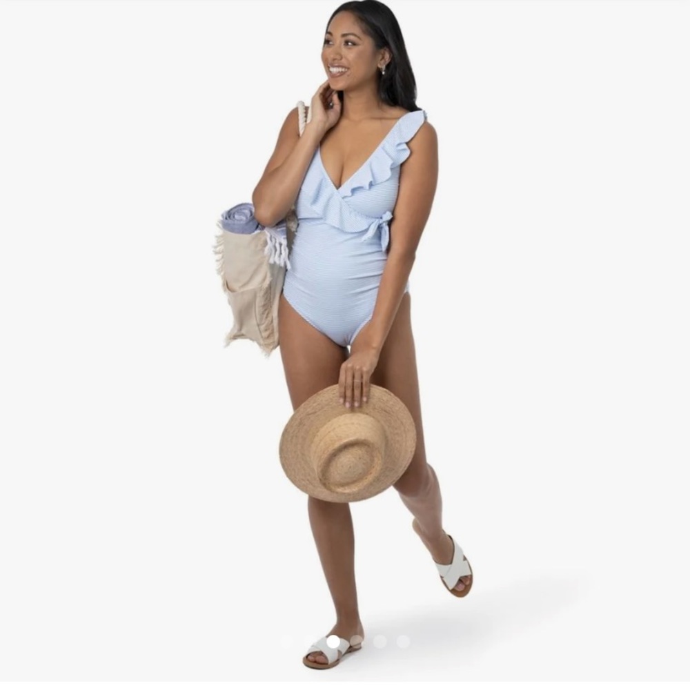 Kindred Bravely Wrap style maternity swim suit